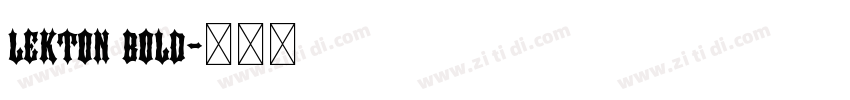 lekton bold字体转换